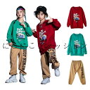 ダンス衣装 キッズダンス衣装 セットアップ 女の子 男の子 パーカー+パンツ 二点セット 赤 緑 長袖 ヒップホップ 演出服 ジャッズ チアガール 子供服 発表会 派手 ストリート 原宿系 レッスン ダンスウェア 応援団 hiphop 110-180