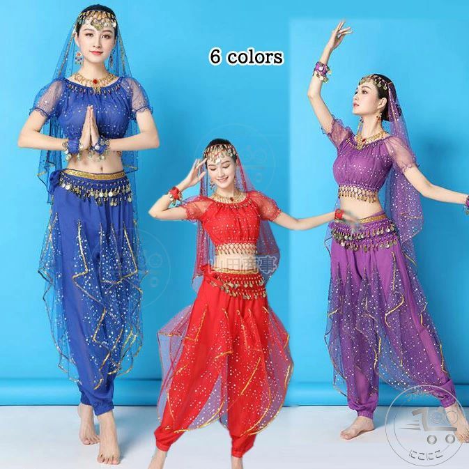 ベリーダンス 衣装 レディースダンス衣装 セットアップ ジャスミン 衣装 ダンス練習服 演出服 スパンコール ハロウィン コスチューム 仮装 レディース ベリー...