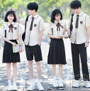 カップルペア学園制服 中高生大学生お揃いクラス衣装 スクールウェア イギリス風ップスプリーツスカート メンズ長/半パンツセット 合唱団 普段着 舞台演出服 部活卒業式入学式夏新作ペアルック ハロウィン コスチューム ダンス