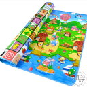 新生活 ベビープレイマット フロアマット リバーシブル 大判 200×180×0.5cm ハイハイマット 赤ちゃん 子供 折りたたみ 動物 車 アルファベット 知育 英語 撥水 薄手 かわいい 可愛い 出産祝い プレゼント 全5種類