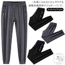 ジョガーパンツ メンズ 冷感 パンツ サマーパンツ アイスシルク イージーパンツ ストレッチ 伸縮性 ウェストゴム ポケット付き 吸汗速乾 スポーツ カジュアルパンツ トレーニング 運動 作業 涼感 涼しい 薄手 通気性 春 夏 大きいサイズ 選べる2タイプ 全2色
