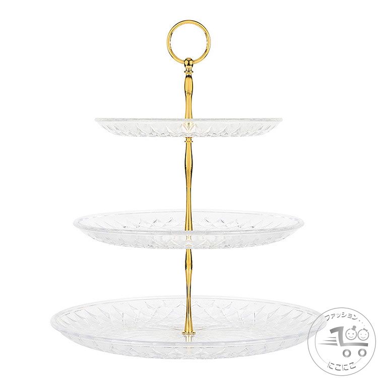 新生活 ケーキスタンド 3段 食器 アフタヌーンティースタンド カップケーキスタンド ケーキ皿 デザートプレート 皿付き 収納 お菓子 飴 果物 フルーツ ケーキ プレートスタンド デザートプレート ケーキ棚 ヨーロッパ式 透明 パーティー(3)