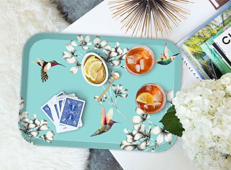 新生活 お盆 トレー キッチン用品 日用雑貨 小物置き 耐熱 滑り止め付き スクエア型 四角 ナチュラル ..