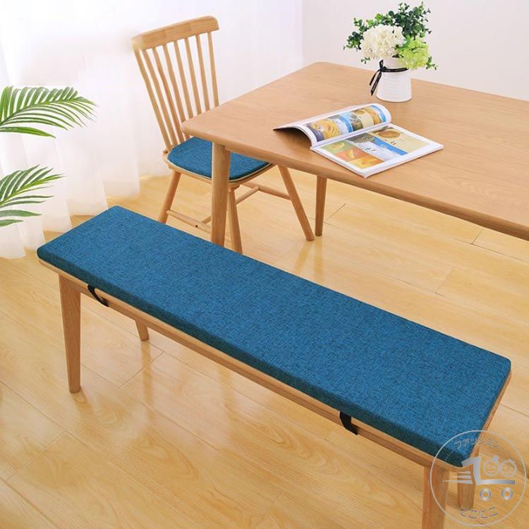 にこにこファッションの新生活 長座布団 6サイズ ベンチ用座布団 ベンチシートクッション 玄関ベンチ お尻痛くない スポンジパッド チェアパッド ロングクッション 無地 着脱式 長方形 厚く 滑り止め 変形しにくい ソファクッション たたみ ダイニングベンチ｜アングル3