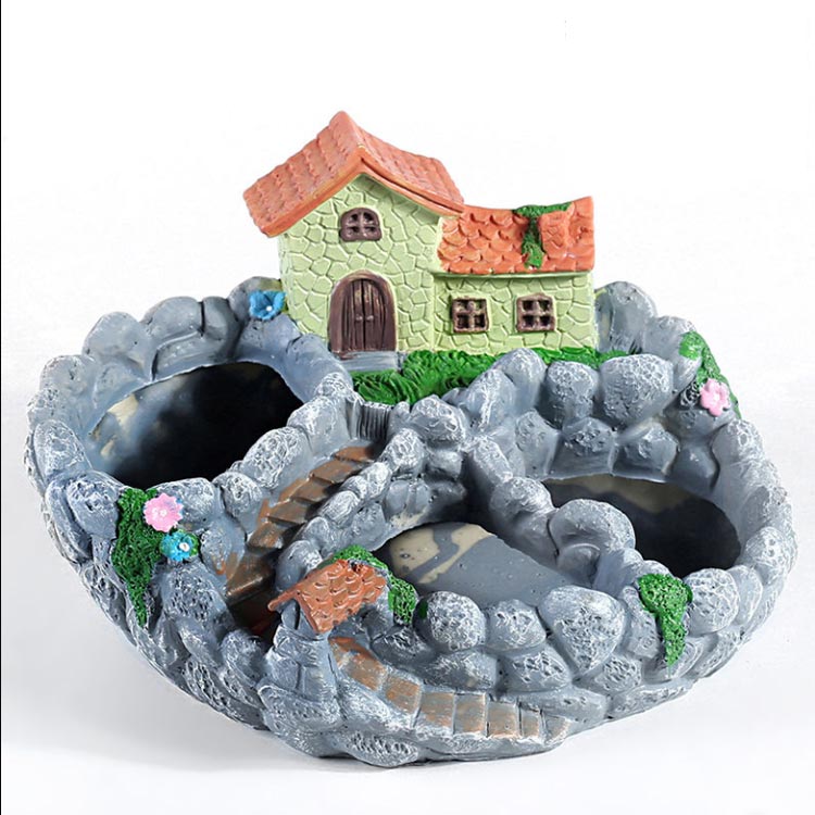 多肉植物 寄せ植え 植木鉢 鉢 お城 民家 ハウス 別荘 大サイズ 底穴付き 可愛い プランター ガーデン 室内 観葉植物 鉢植え 園芸用 DIY セダム エケベリア サボテン ハオルチア クラッスラ ハオルチア カランコエ フラワーポット 樹脂 【送料無料】