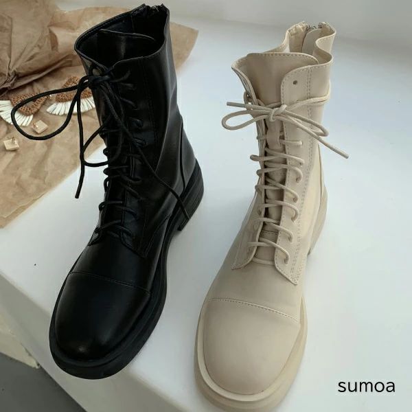 コンバットブーツ　ショートブーツ　レースアップ　オックスフォード　編み上げ　エンジニアブーツ　パ..