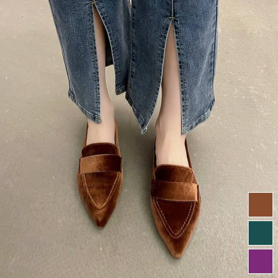 華や 上品 おしゃれ 靴 足元 ぺたんこでも華やかな大人パンプス