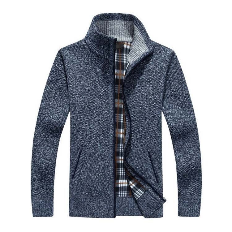 厚 長袖 カジュアル 秋冬 メンズ ニットジャケット ゴルフニット