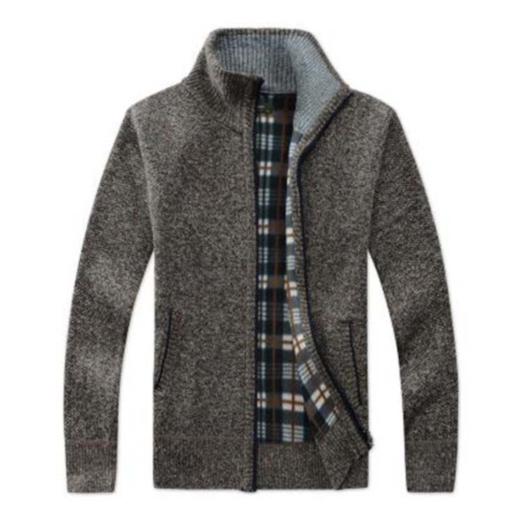 厚 長袖 カジュアル 秋冬 メンズ ニットジャケット ゴルフニット