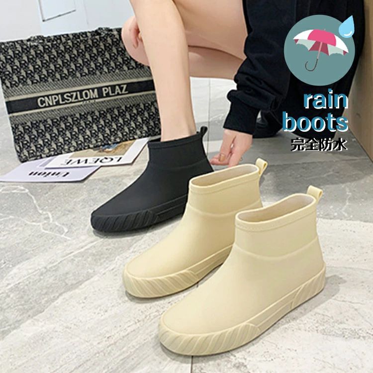 ゴム レインシューズ ショートブーツ ラバーブーツ レインブーツ