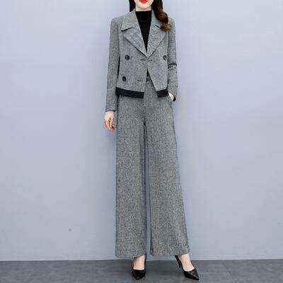 レディース セットアップ スーツ ウール混 春 冬 パンツ 大き 秋