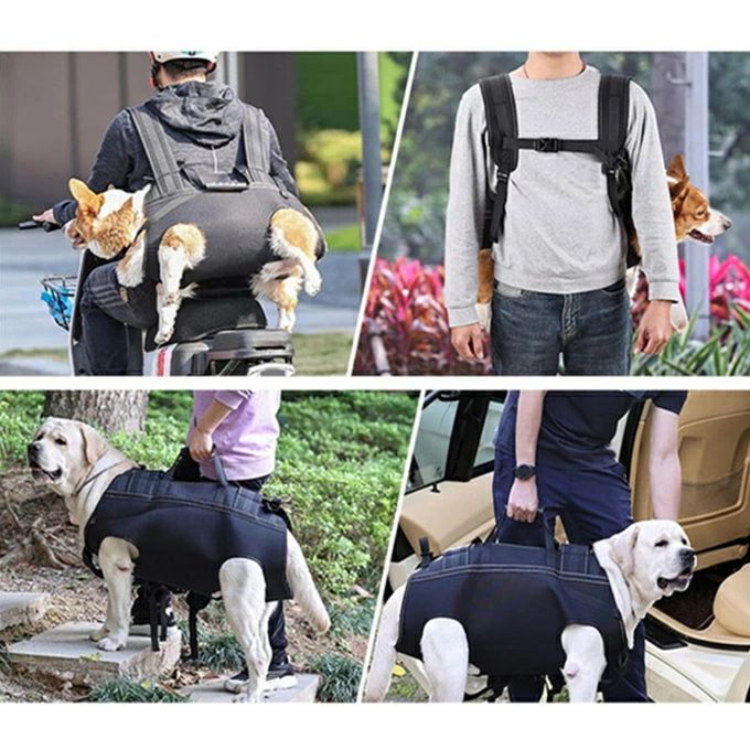 ペット用 高齢犬用 リハビリ 介護用品 リフトハーネス 多機能リュックバッグ ドライブベストハーネス 犬用 術後用 老犬 ハーネス リード 介護 中〜高齢犬 散歩 中型/大型犬 トイレの補助 犬ベストハーネス 登山 歩行補助ハーネス 障害 サポート 3
