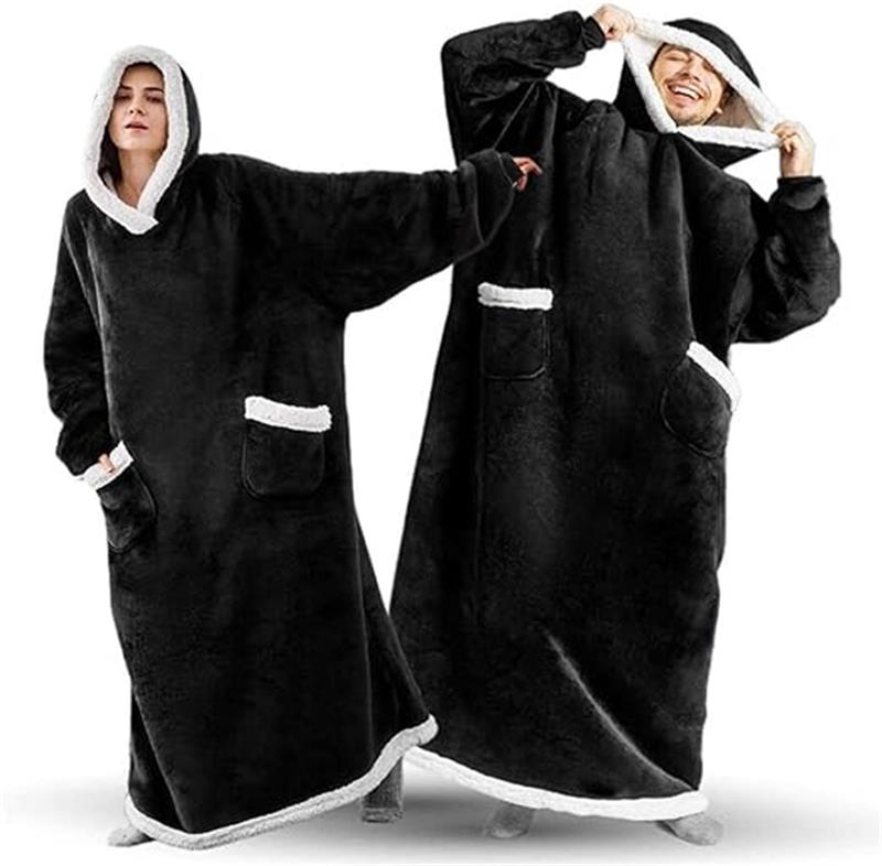 部屋着 着る毛布 ロング丈 ガ 全身カバー 着るブランケット 極厚