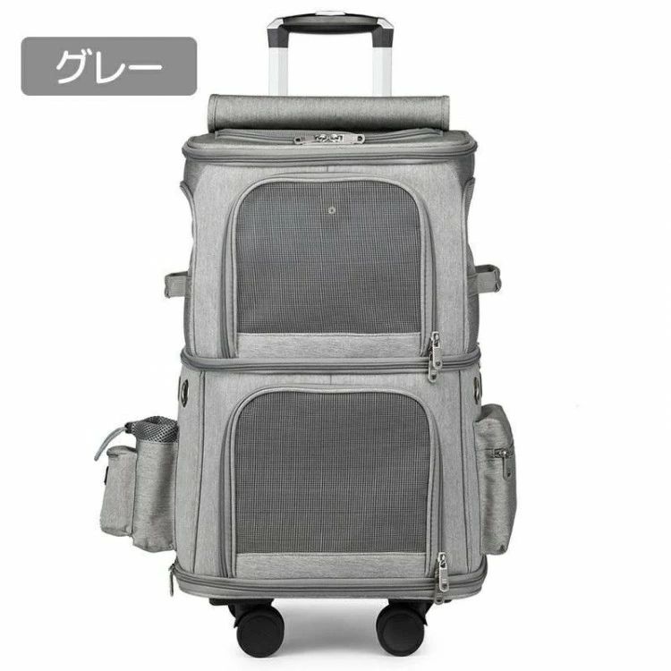 ペットキャリー ペットキャリーバッグ おしゃれ 4輪360度回転 お出かけ 猫 カート ...