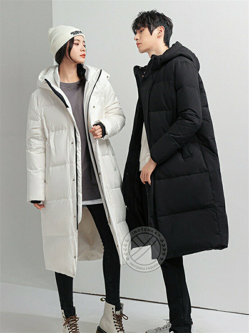 リアルダウン ダウンコート メンズ 膝丈 レディー ロングコート