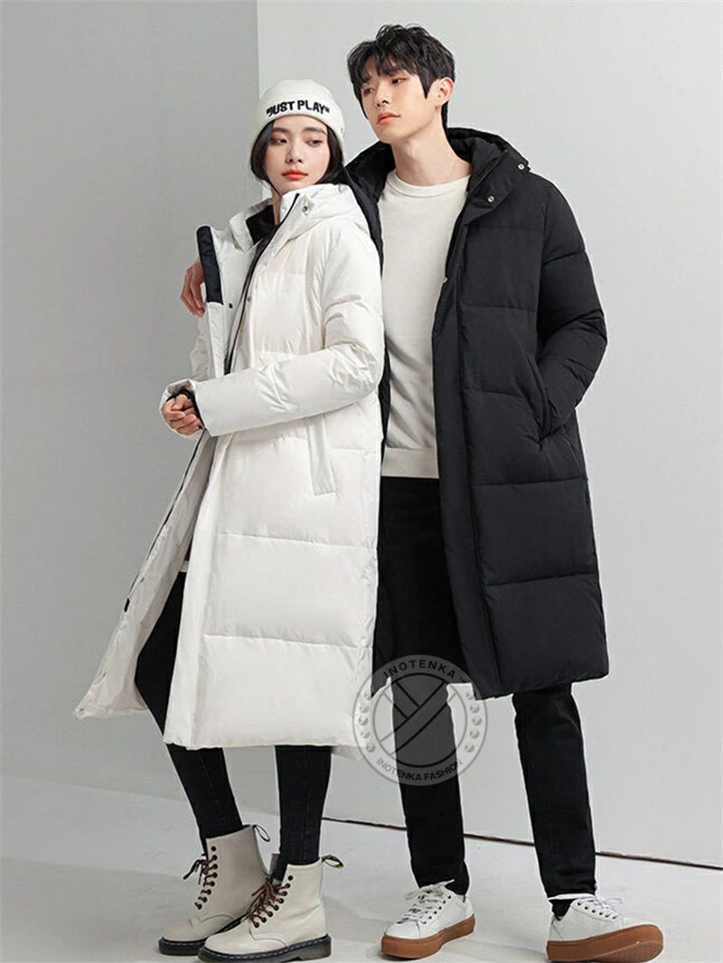 リアルダウン ダウンコート メンズ 膝丈 レディー ロングコート