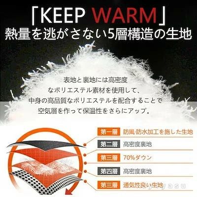 中綿ジャケット ダウンコート メンズ ダウンジャケット フェイク