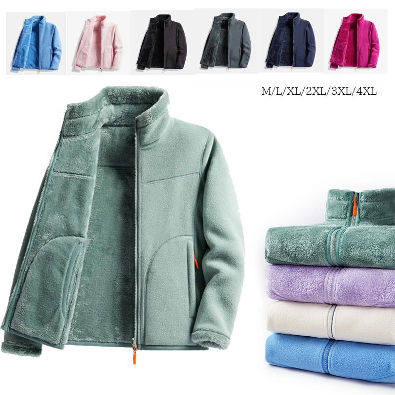 レディース メンズ ボアジャケット ベルベット ジッパージャケッ