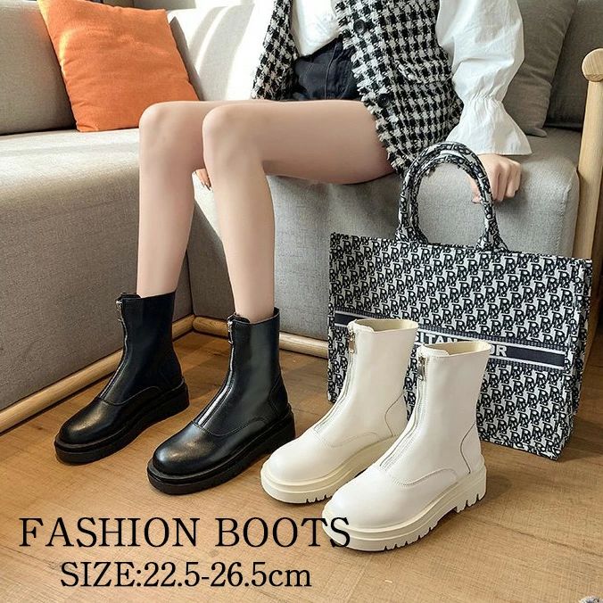 ブーツ ショートブーツ サイドゴア 厚底 歩きやすい レディース