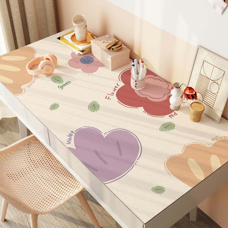 女の子 超 子供 学習デスク マット 防水 PU 可愛い デスクマット