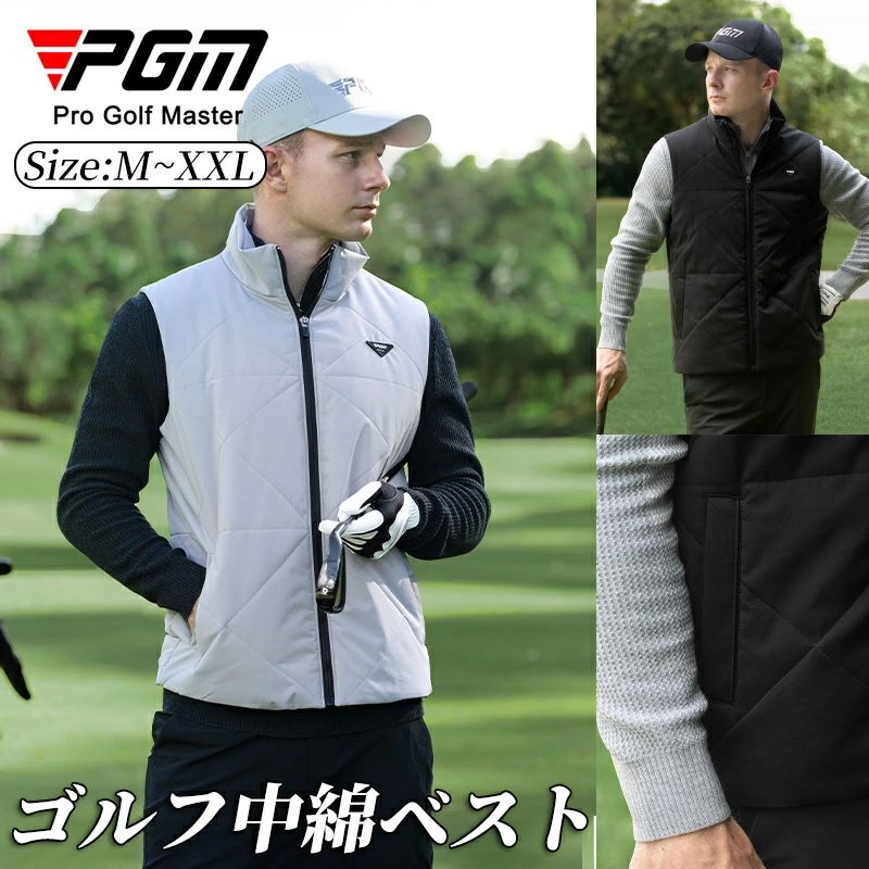 冬 中綿ベスト 秋 テニス 冬 ゴルフベスト メンズ ゴルフウェア