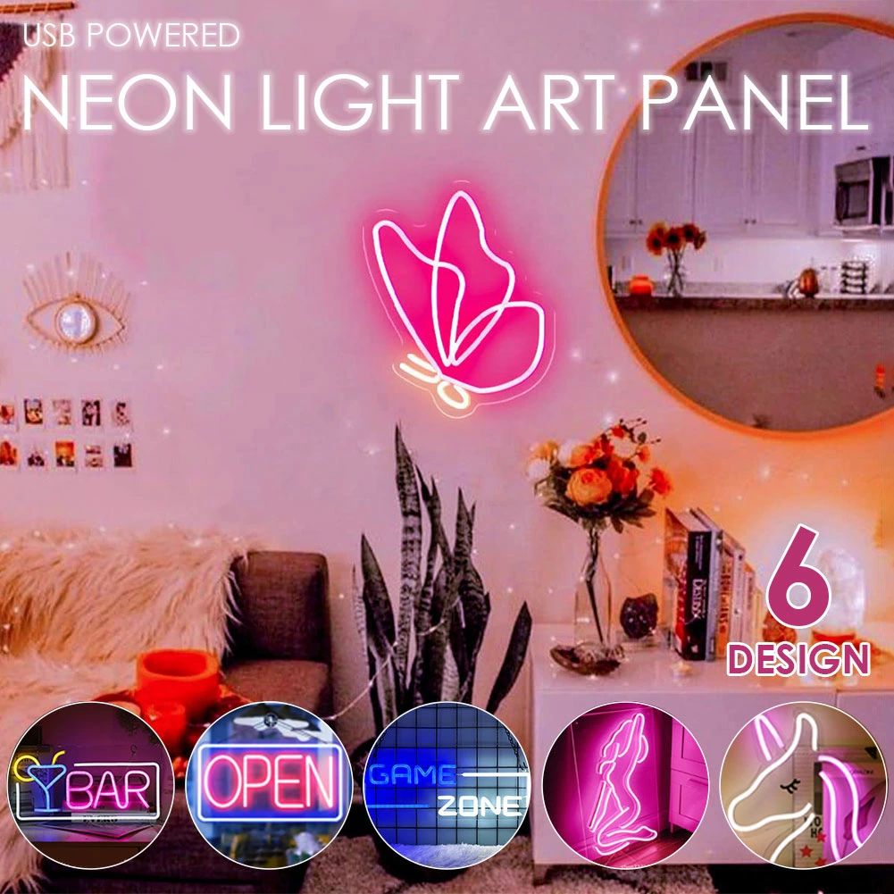 USB電 ネオンサイン LED アートポスター アートパネル ネオン管