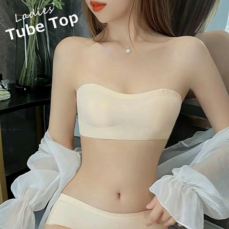 軽くてトップスにひびきにくい極薄チューブトップ ブラジャー チューブトップ ブラ 下着 レディース 女性用 うさ耳 ミニマルパッド付き 肩紐取り外し可 4列3段フック ノンワイヤー 全3色 nikonikopattu-10007282 ニコニコパッツ楽天市場店 サンプル画像3