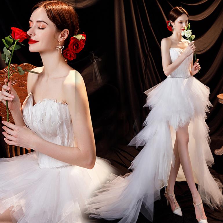 XS-3XL レディース　ウェディングドレス　カラードレス 結婚式　花嫁 披露宴　刺繍 二次会 パーティー..