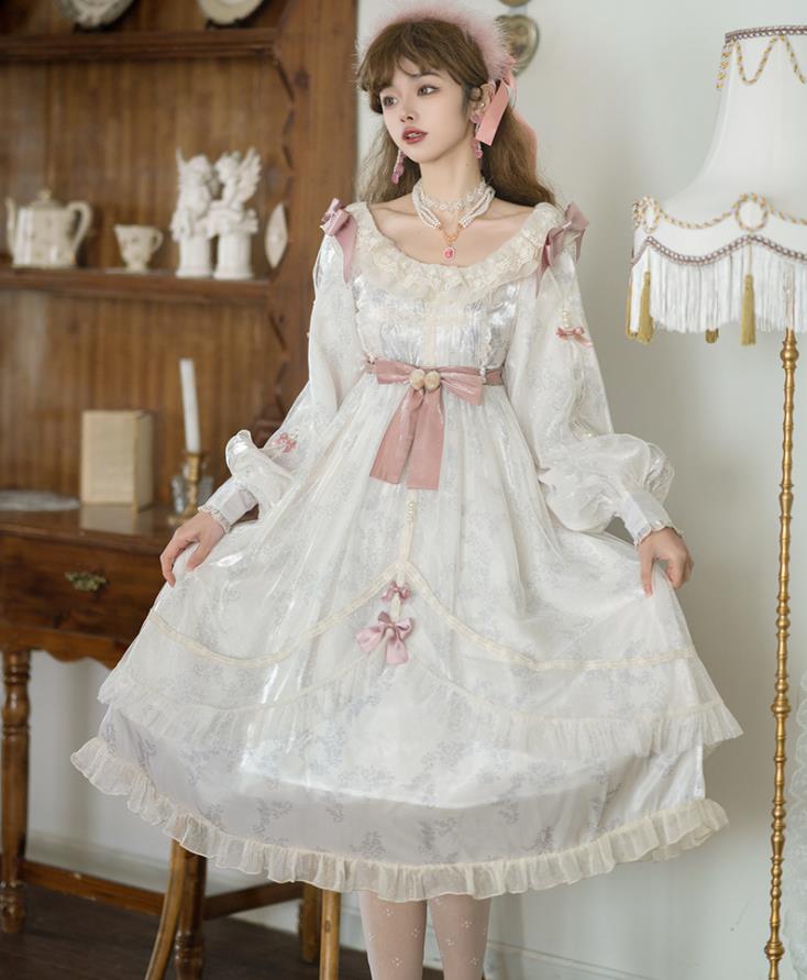 ロリータLolita　ワンピース コスプレ メイド服　コスチューム　衣装　Lolita　文化祭 学園祭 　萌え 変装 レディース　ゴスロリ　 ハロウイン　可愛い　姫様　ワンピ　ゴスロリ　 ロリータ 　長袖