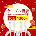 5点入り\2025年 福袋・2タイプから選べケーブル/ ご購入で必ず運試しプレゼントを当たる!福袋 大人気 ライトニングケーブル タイプCケーブル iPhone...