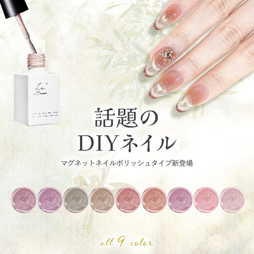 「全9色 まるでセラミック 水光ネイル」マグネットネイル 超微粒 マグネットネイル微粒子 磁石 カラージェル ジェルネイル クリアカラー ネイルジェル アートジ...