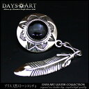 \10%OFFクーポン!5/7(水)AM10時迄/ コンチョ ボタン ネジ式 メンズ レディース シルバー925 天然石 オニキス フェザーチャーム サークル ...