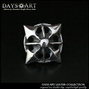 コンチョ シルバー925 ネジ式 パーツ ボタン カスタム 財布 クロススターコンチョ 十字架