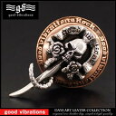 \10%OFFクーポン!5/7(水)AM10時迄/ good vibrations グッドバイブレーション コンチョ シルバーコンチョ スカル バラ 剣 薔薇 ...