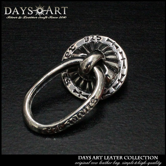 【期間限定10%オフ】シルバー925 楕円リング ドロップハンドル ハードデザイン シルバーアクセ サイドコンチョ ウォレットチェーン用に 【 長財布 レザーウ...