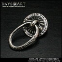 \10%OFFクーポン!5/7(水)AM10時迄/ シルバー925 楕円リング ドロップハンドル ハードデザイン シルバーアクセ サイドコンチョ ウォレットチェ...