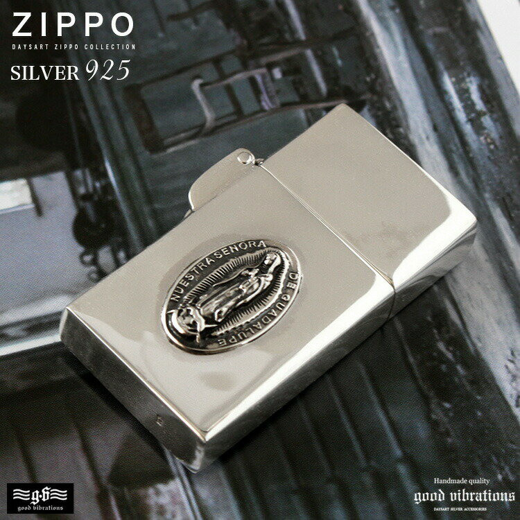 good vibrations グッドバイブレーション オイルライター Zippoライター メンズ レディース ユニセックス シルバー925 マリア グアダルーペの聖母 スリムサイズ 【あす楽】 zp026