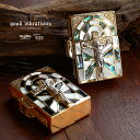 good vibrations グッドバイブレーション Zippo ジッポライター キリスト ステンドグラス シェル シルバー925 ブラス 真鍮 アンティーク...