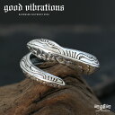 \セール開催中!16(金)AM2時迄/ good vibrations グッドバイブレーション シルバーリング メンズ シルバー925 蛇 ヘビ ブランド 指輪...