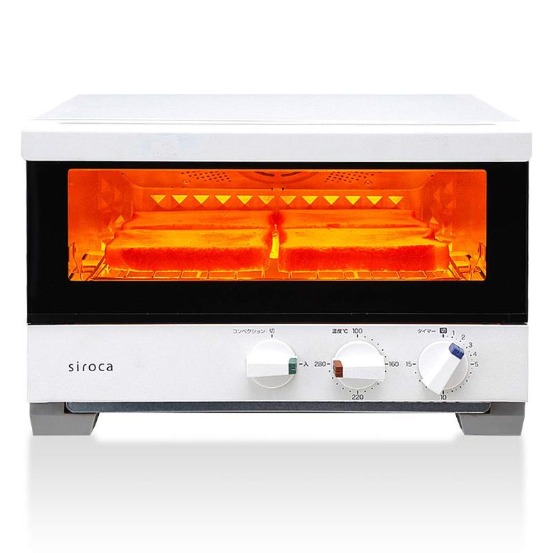 siroca プレミアムオーブントースター すばやき(4枚) ST-4A251 ホワイト [瞬間発熱/ノンフライ調理/コ..