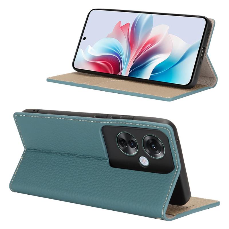 Eastwave for OPPO Reno11 A ケース 本革 牛革 for OPPOReno11A reno 11A 手帳型 カバー 本革 柔らかい 本皮 スプラットホール付き スプラット同梱 内蔵マグネット - ライトブルー nikorashop-10114536 ニコラショップ楽天市場店 サンプル画像3
