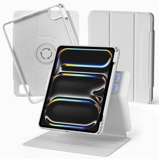 nimin iPad Pro 13インチ ケース 2024 (M4)専用 360度回転 マグネットス吸着式 折りたたみ 角度調整可能 Pencil 対応 衝撃保護 防塵 防水 軽量 薄型ケース nimin iPad Pro 13インチ ケース 2024 (M4)専用 360度回転 マグネットス吸着式 折りたたみ 角度調整可能 Pencil 対応 衝撃保護 防塵 防水 軽量 薄型ケース