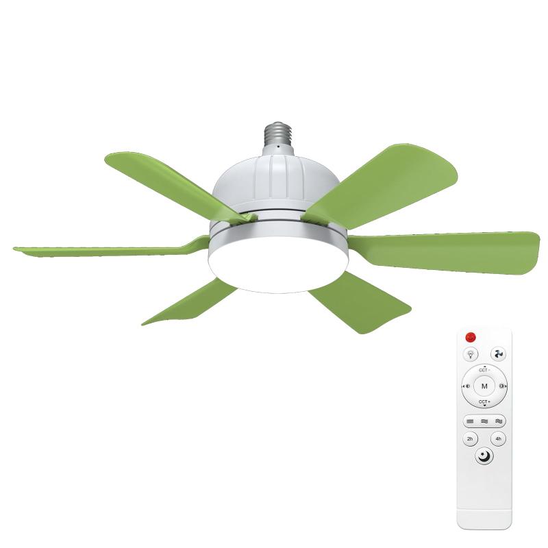 BCDYH サイレント取り外し可能ファンブレードファンライト 6枚ブレードファンライト 3000K-6500K 色温度調節可能 リモコン付き 家庭用 寝室 子供部屋 勉強部屋 リビングルーム