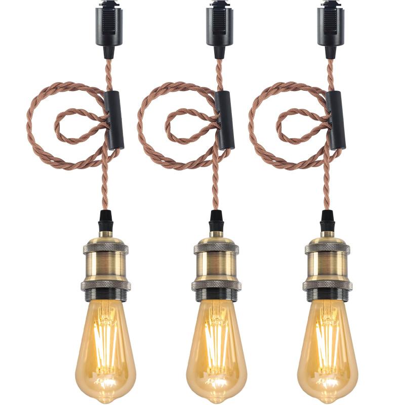 szbritelight ペンダントライト E26 真鍮メッキ古仕上げ カフェ 古アンティーク紐