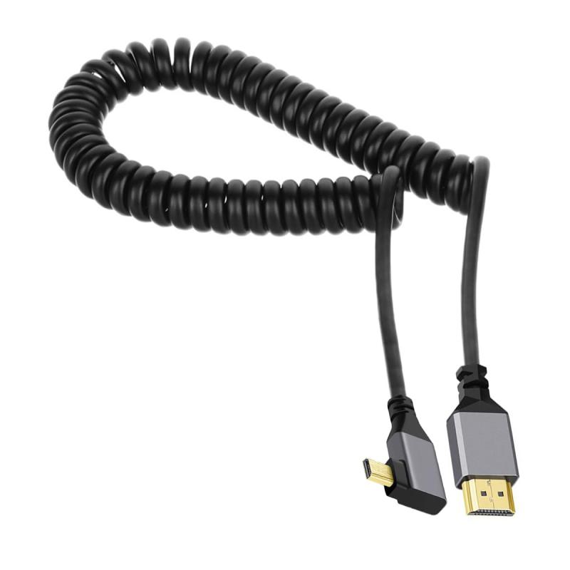CY Micro HDMI 2.0オスからHDMIオスまでの4 K 60 hz引張コイルケーブルHDTVパソコンノートパソコンディスプレイ用の直コネクタ