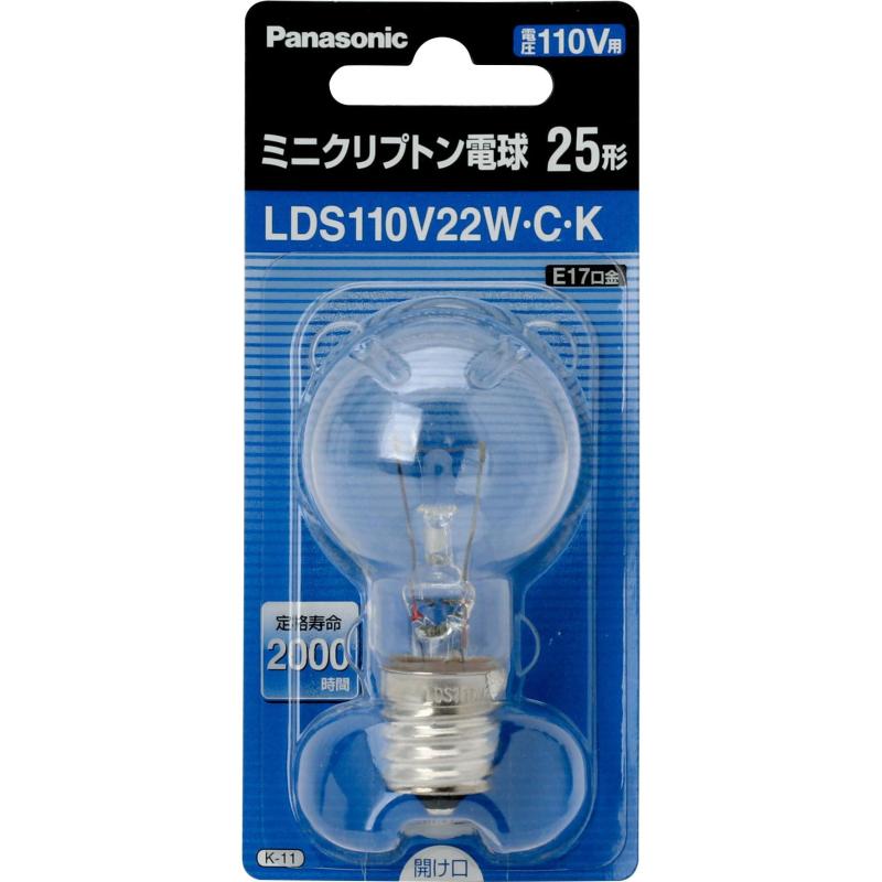 パナソニック 5個セット ミニクリプトン電球 110V 25W形 クリア E17口金 LDS110V22WCK_set