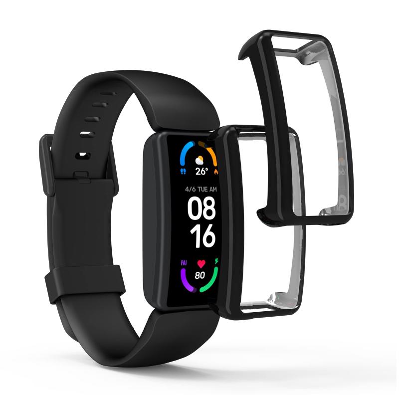 kwmobile 2x ケース Fitbit Inspire 3 / Inspire 2 / Ace 3対応 カバー - フルカバー シリコン 耐衝撃 全体保護 透明