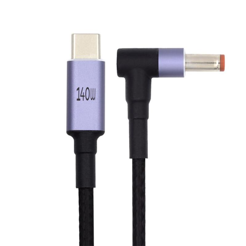 【送料無料】xiwai 1.8m/5.9フィート Type C PD充電コード USB-C オス入力 DC 5.5x2.5mm 20V アダプター 電源 100W 135W 140W 65W ジャック延長充電ケーブル ノートパソコン用