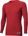 デサント(descente) 丸首長袖アンダーシヤツ 野球ソフトアンダーTシャツ (std771b-red)