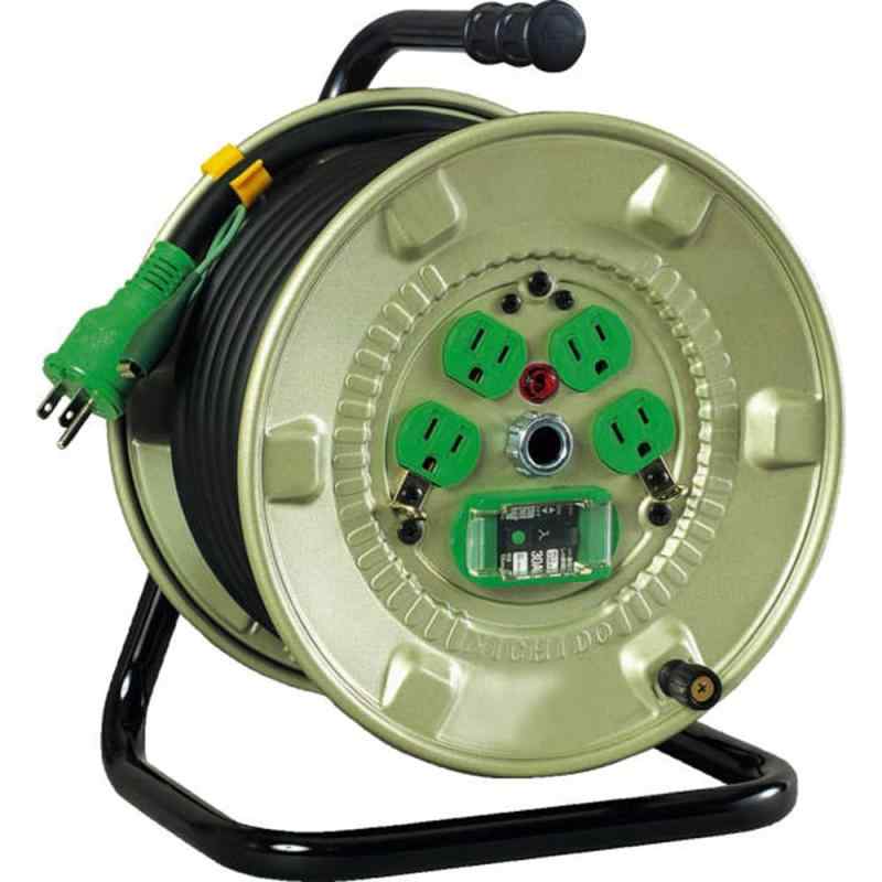 日動工業(Nichido Ind) 電工ドラム 100V 屋内型 VCT2.0mm2×3心×30m コンセント数4 漏電ブレーカー付 H-NNP-EB34